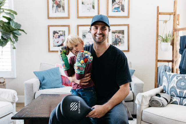 BJJ gi and boxing gloves for dad