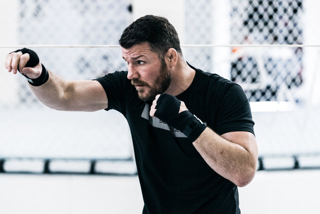 UFC Fighter Michael Bisping wearing Sanabul boxing and MMA handwraps
