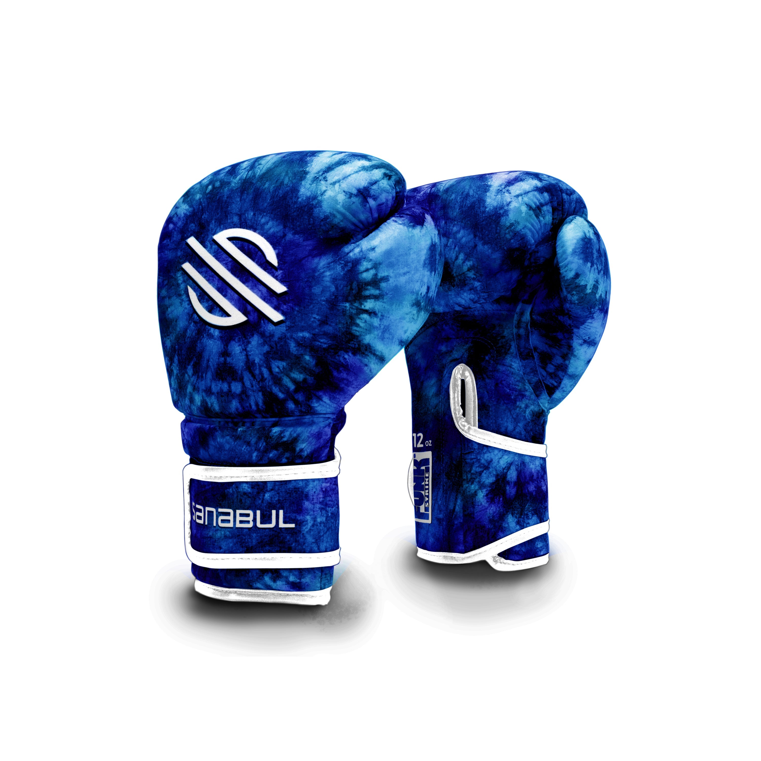 Funk Strike Gel Boxing Gloves - Blue Swirl - 16 oz by Sanabul