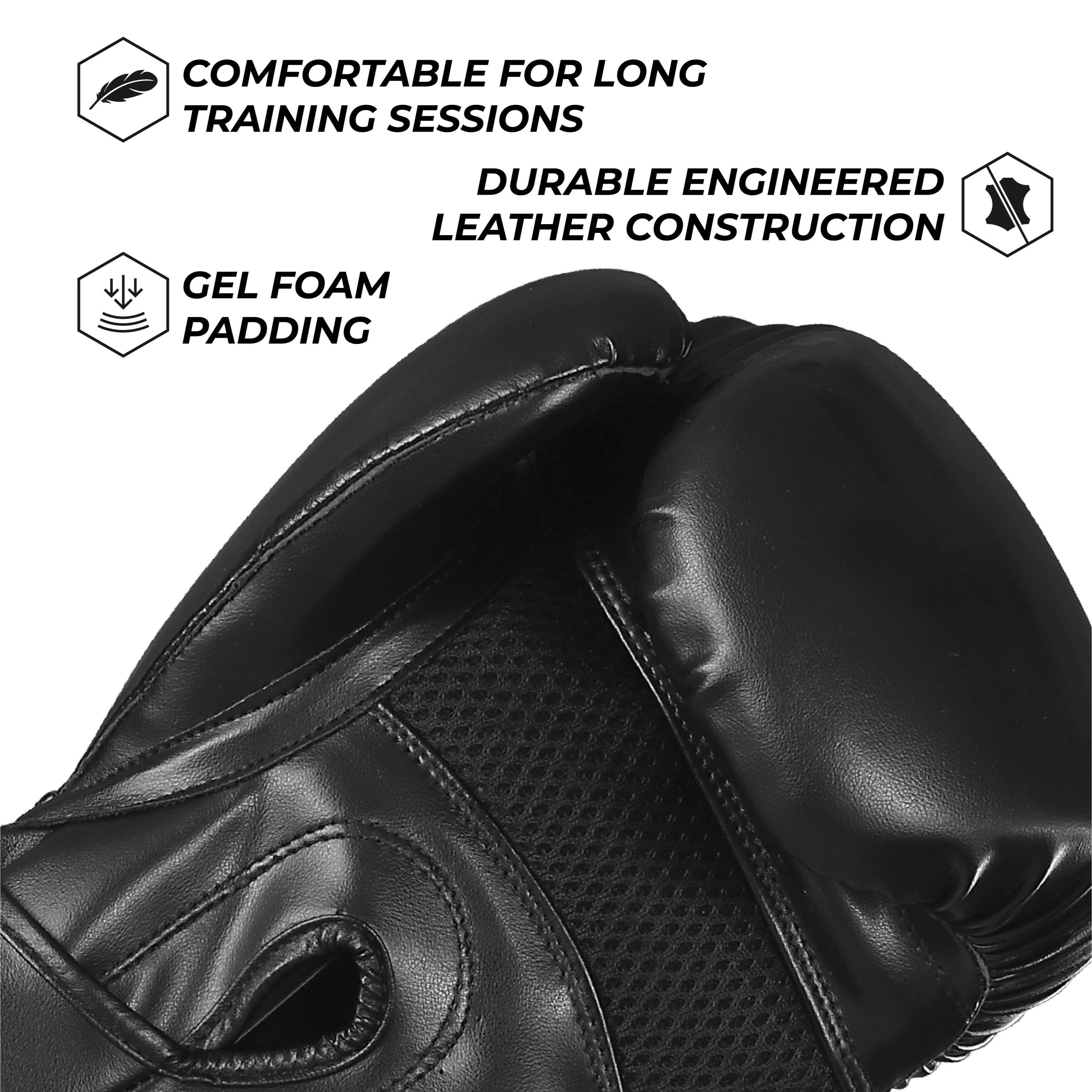 New Sanabul Essential retailer Gel Boxing Kickboxing Fighting / Bag Gloves All Black 10oz