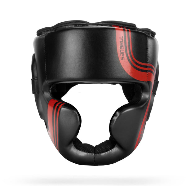 RDX Casque de Boxe MMA Entraînement Maya Hide Cuir Head Guard Grille