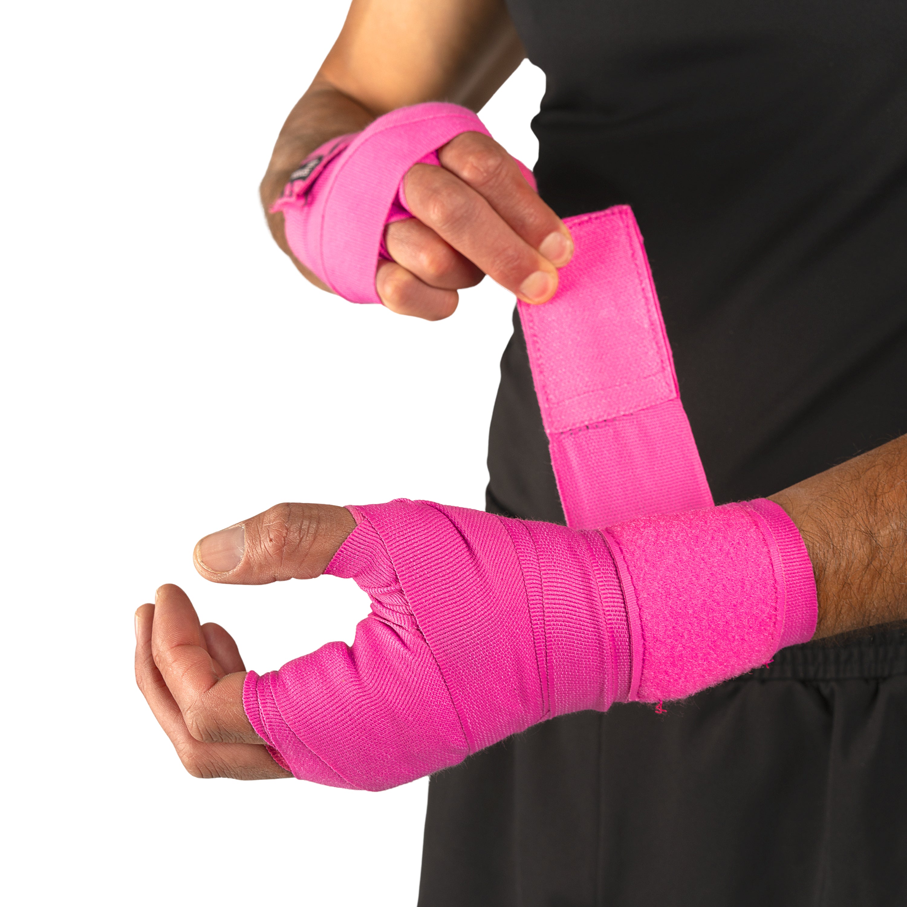 Set of shops 20 pink MMA boxing hand wraps.