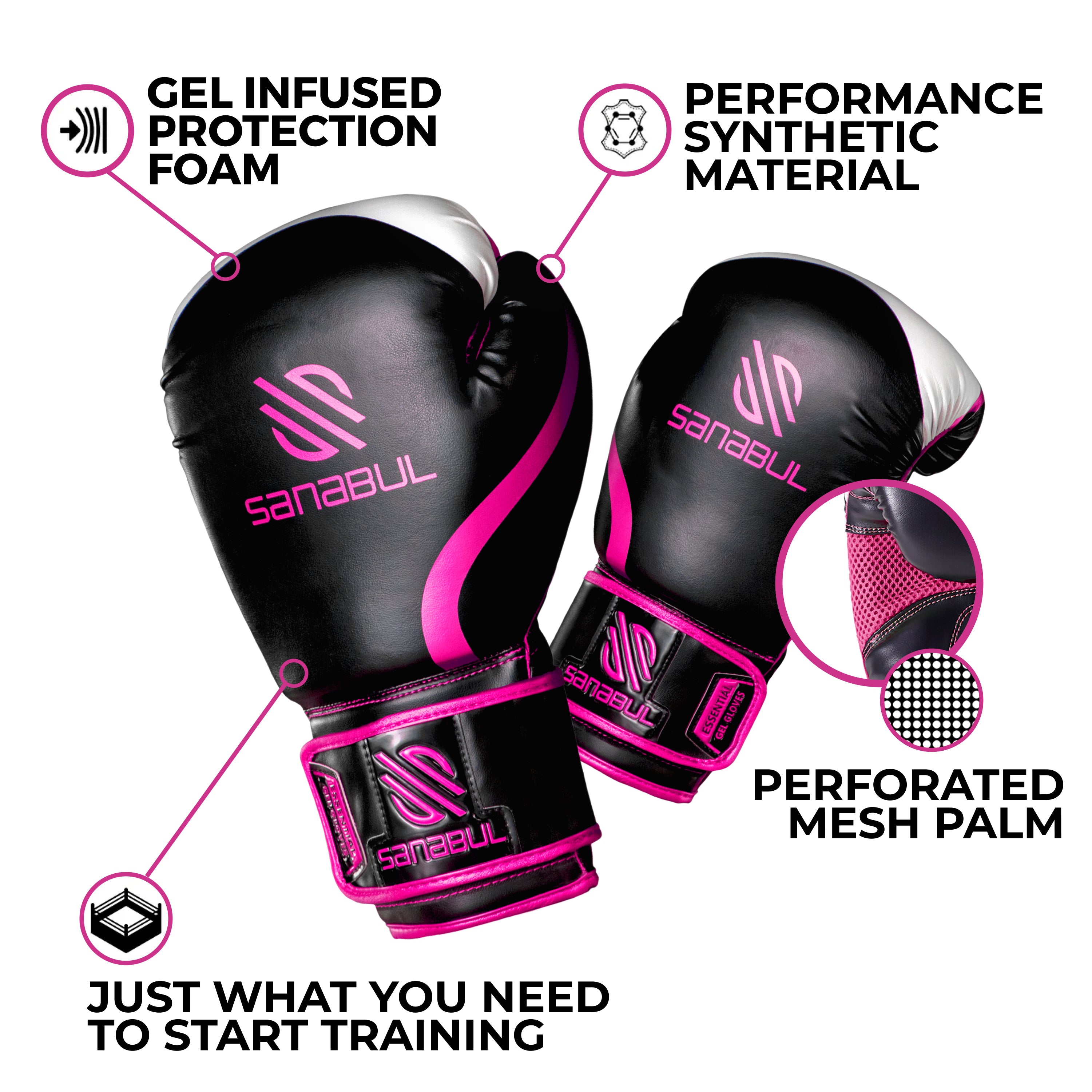 Top Quality Gel Boxing Gloves for Training Sparring Sanabul