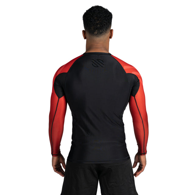 Men's Standard Red Short Sleeve Jiu Jitsu BJJ Rash Guard