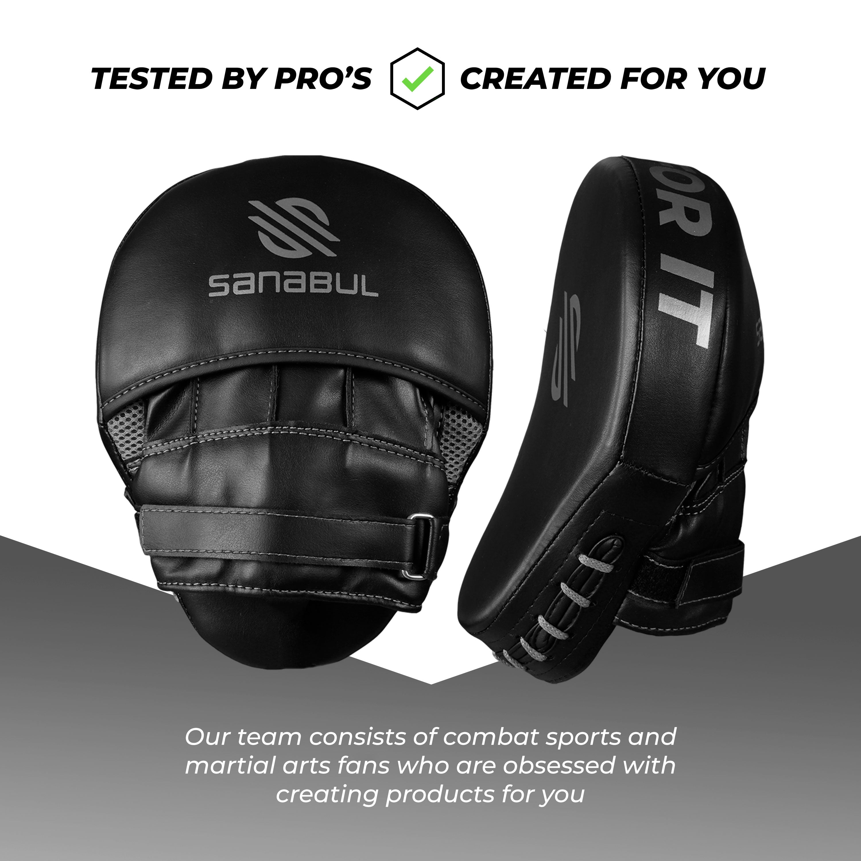 Essential Curved Boxing MMA Punch Mitts Sanabul