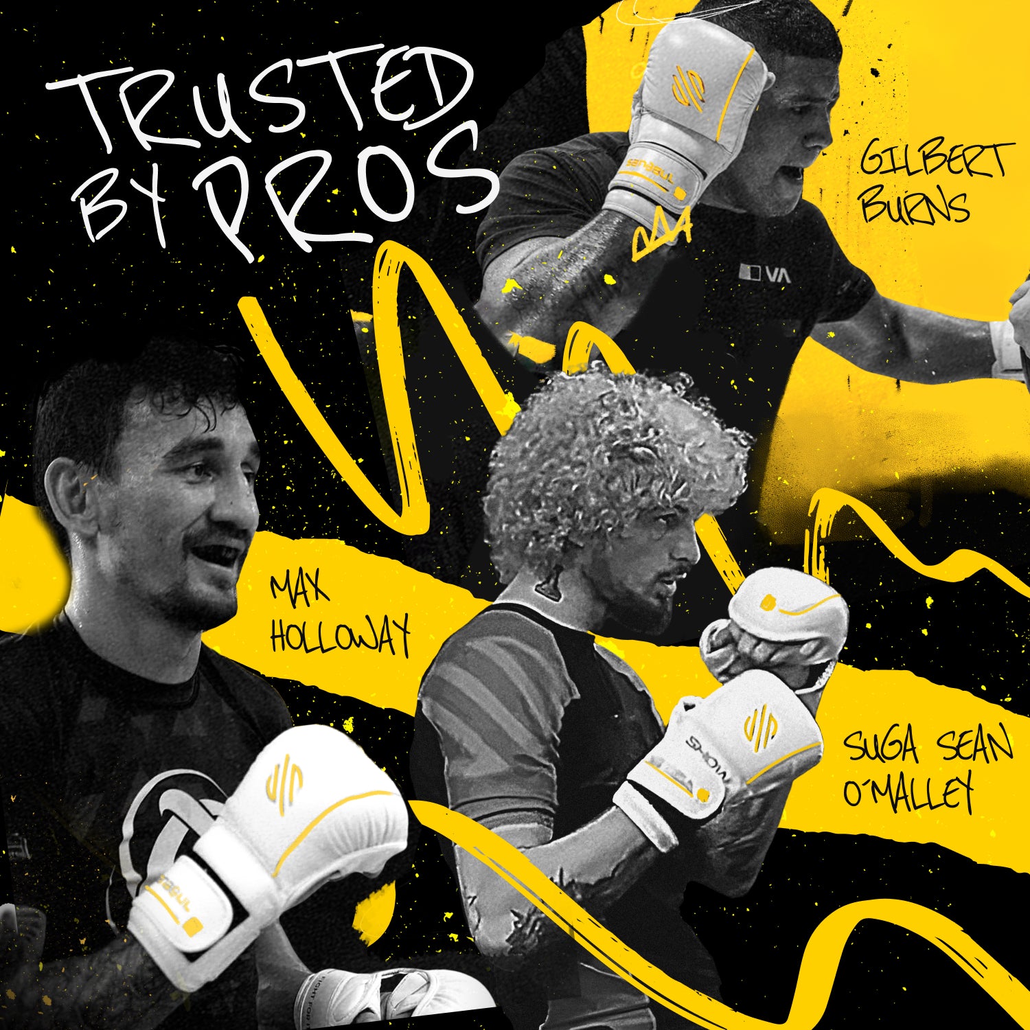 Gold Strike Puffy MMA Gloves | Sanabul