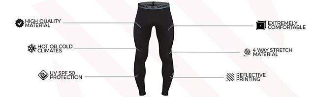 Elite Sports Plain Black Compression Training Spat Pants